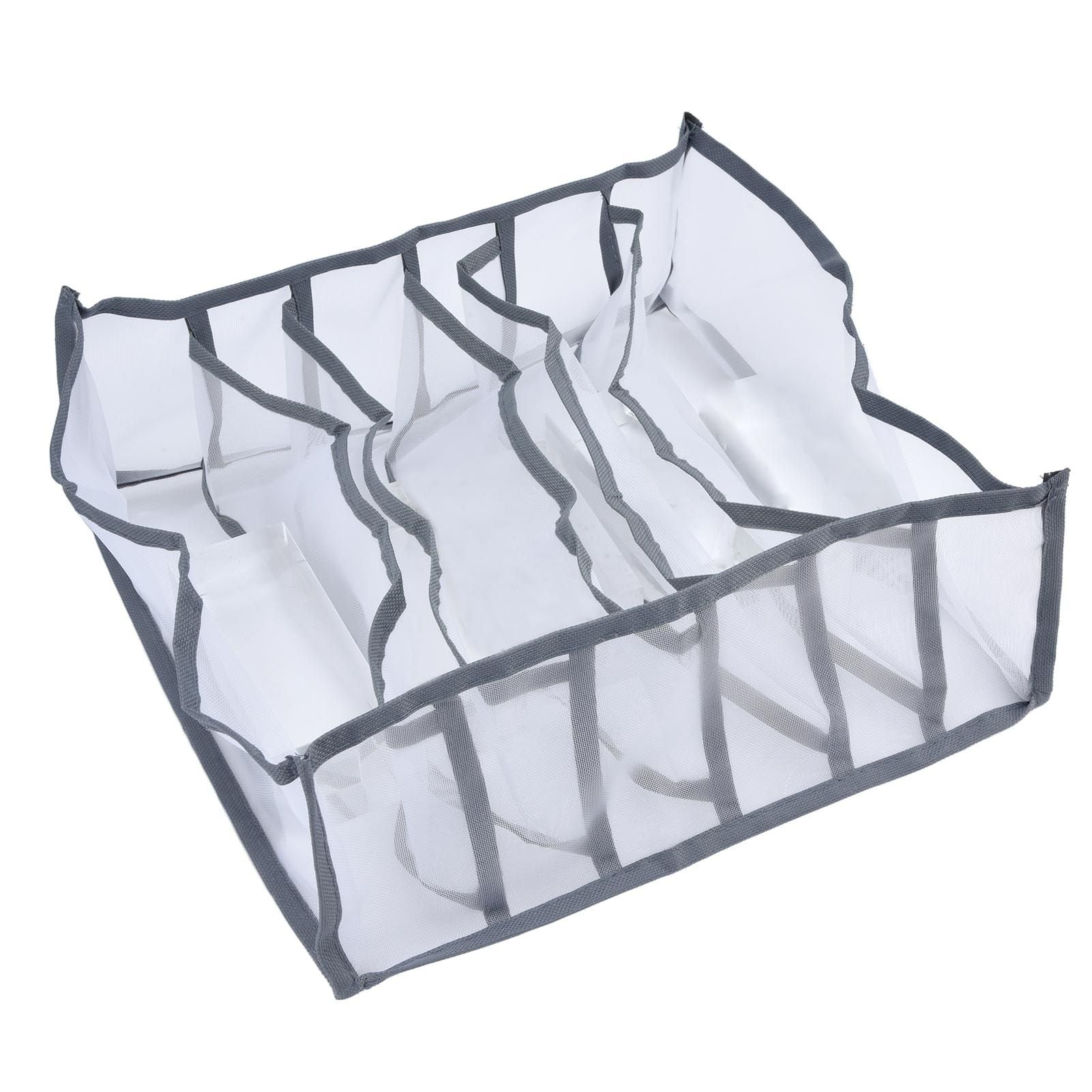 Underwear Organizer Mesh Foldable Breathable Multi Cells Socks Storage Box for Bras Panties6 Cells V1294-YM0523-3117210201811
