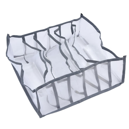 Underwear Organizer Mesh Foldable Breathable Multi Cells Socks Storage Box for Bras Panties6 Cells V1294-YM0523-3117210201811