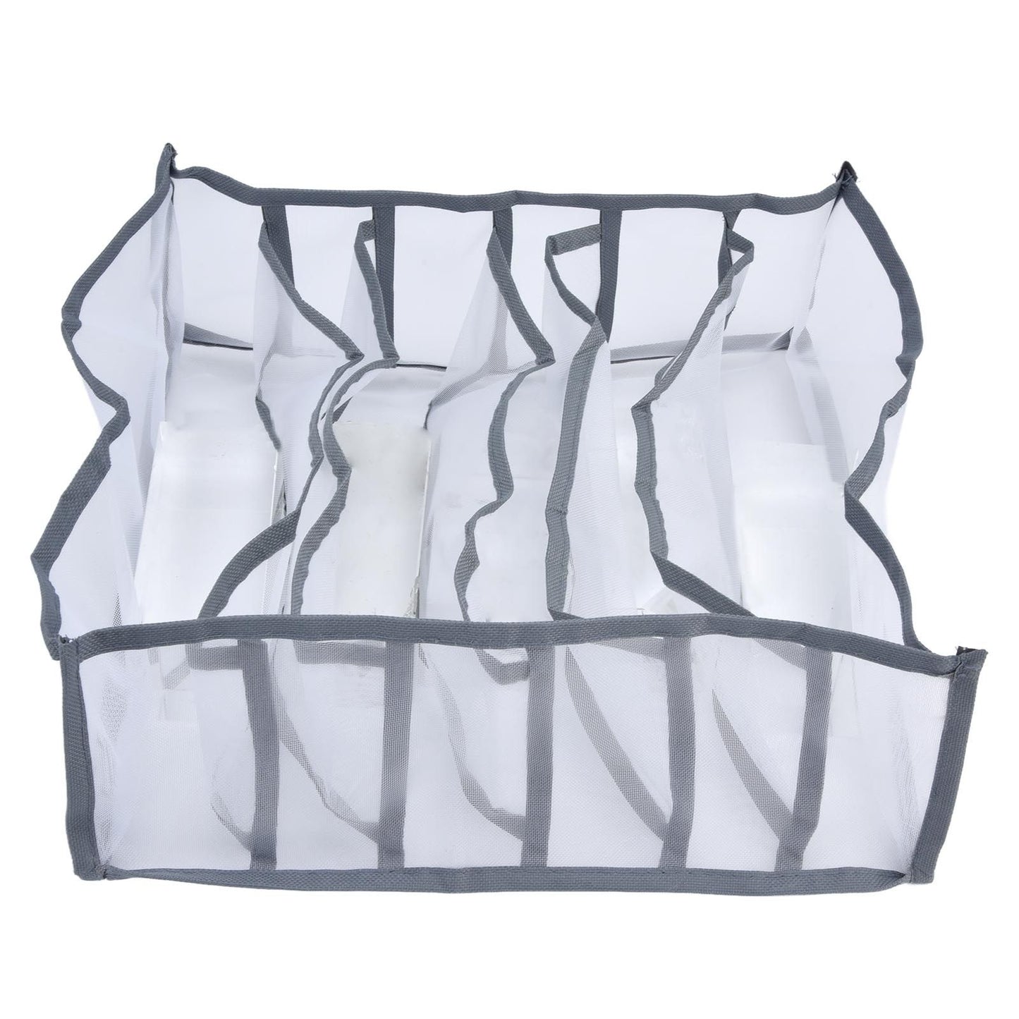 Underwear Organizer Mesh Foldable Breathable Multi Cells Socks Storage Box for Bras Panties6 Cells V1294-YM0523-3117210201811