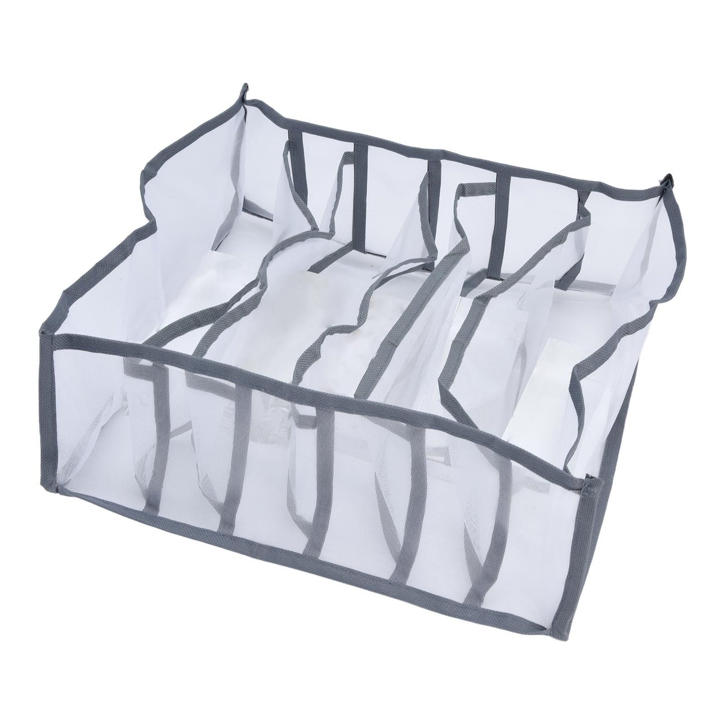Underwear Organizer Mesh Foldable Breathable Multi Cells Socks Storage Box for Bras Panties6 Cells V1294-YM0523-3117210201811