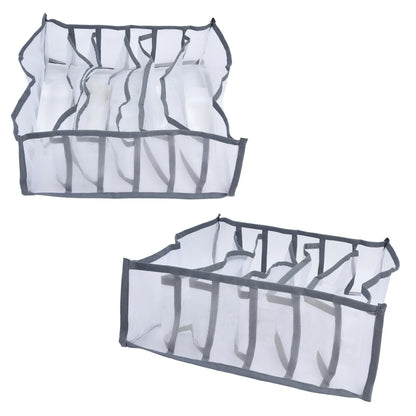 Underwear Organizer Mesh Foldable Breathable Multi Cells Socks Storage Box for Bras Panties6 Cells V1294-YM0523-3117210201811