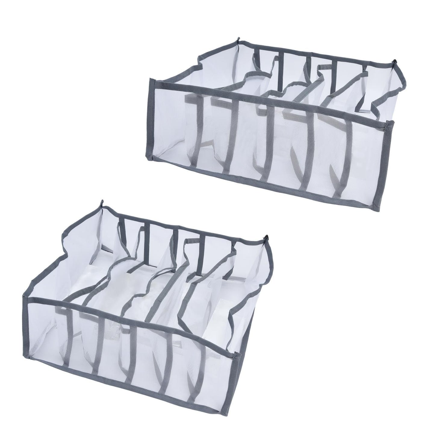 Underwear Organizer Mesh Foldable Breathable Multi Cells Socks Storage Box for Bras Panties6 Cells V1294-YM0523-3117210201811