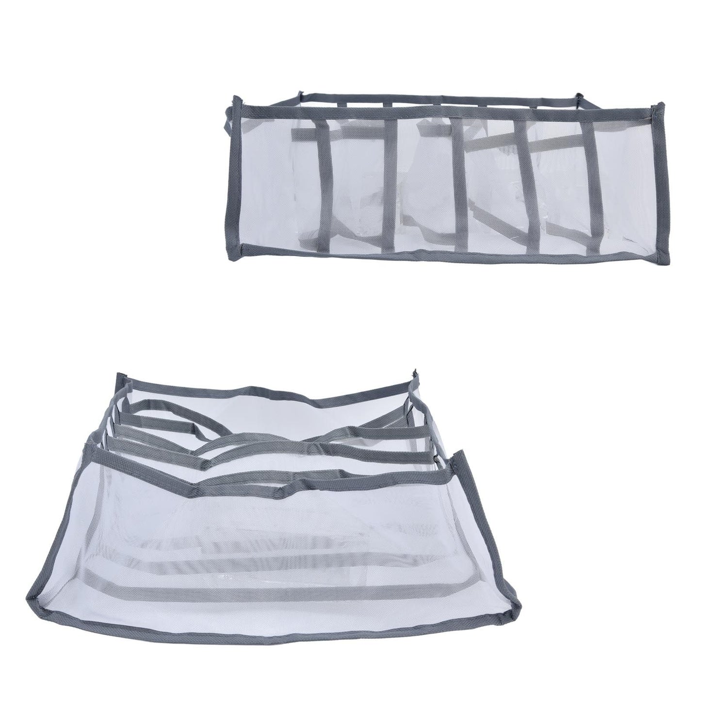 Underwear Organizer Mesh Foldable Breathable Multi Cells Socks Storage Box for Bras Panties6 Cells V1294-YM0523-3117210201811