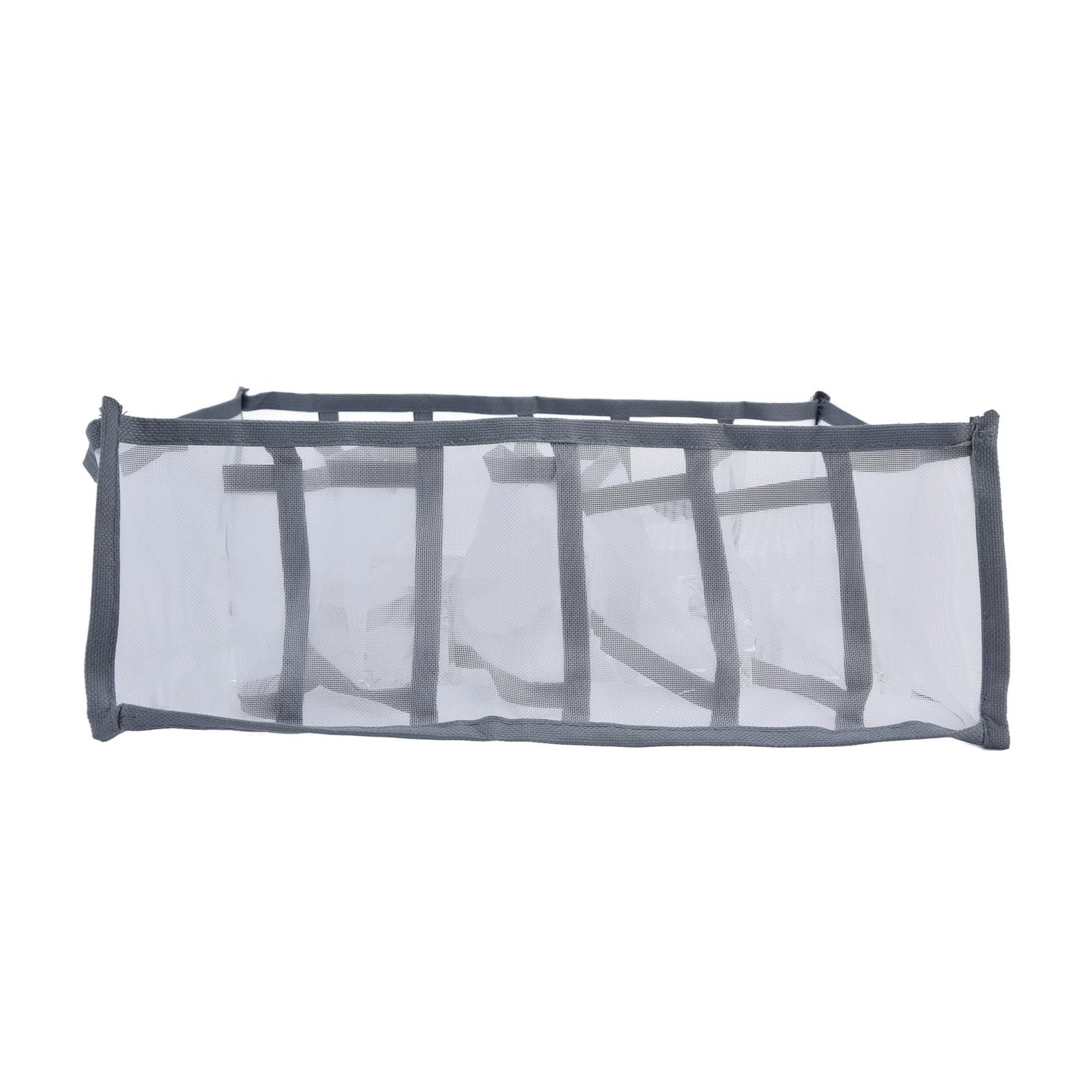 Underwear Organizer Mesh Foldable Breathable Multi Cells Socks Storage Box for Bras Panties6 Cells V1294-YM0523-3117210201811