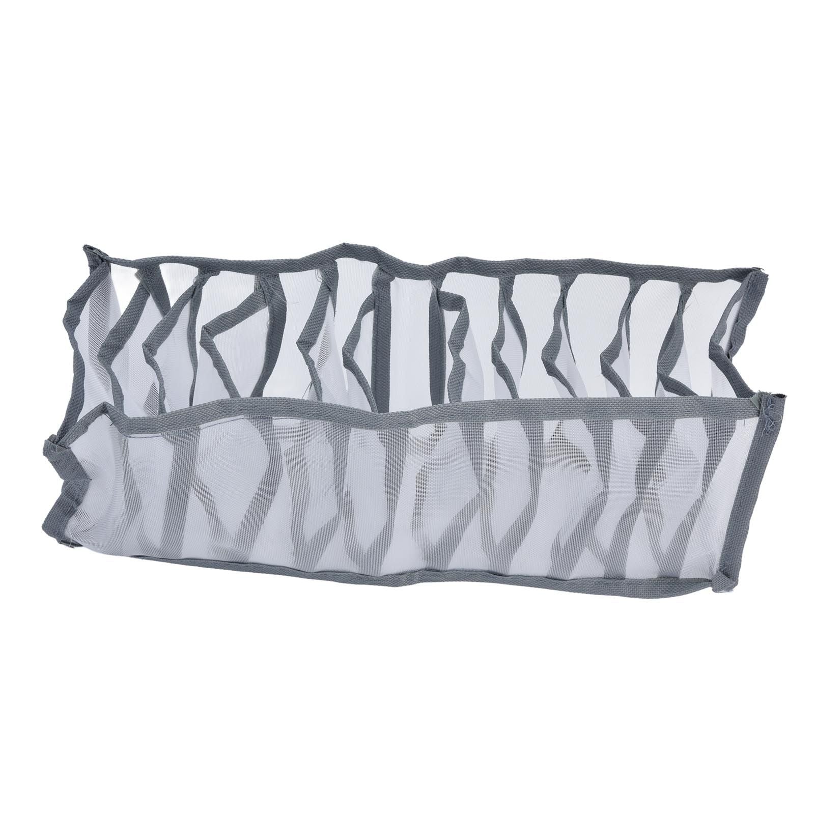 Underwear Organizer Mesh Foldable Breathable Multi Cells Socks Storage Box for Bras Panties11 Cells V1294-YM0523-3117210201812