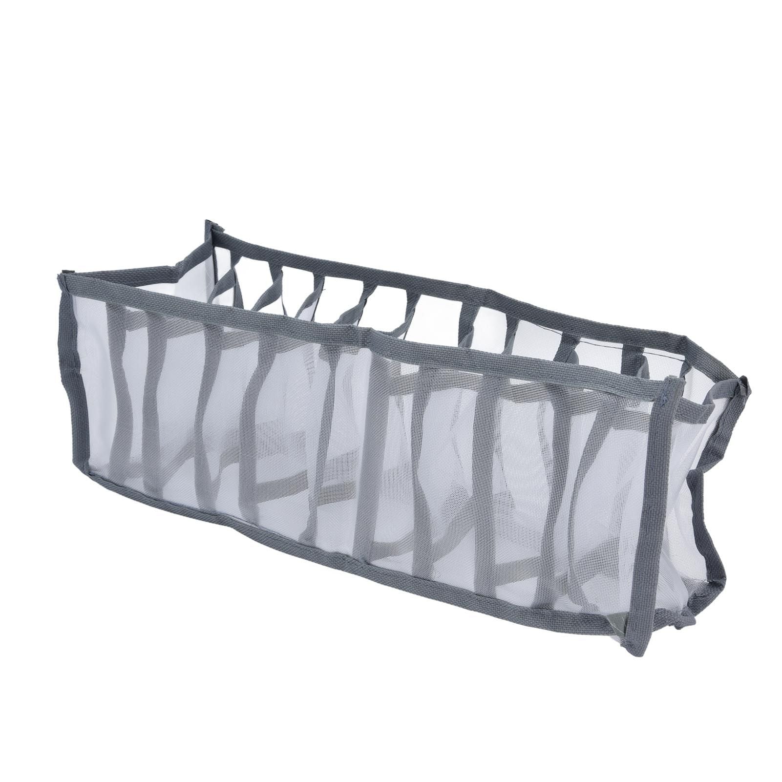 Underwear Organizer Mesh Foldable Breathable Multi Cells Socks Storage Box for Bras Panties11 Cells V1294-YM0523-3117210201812
