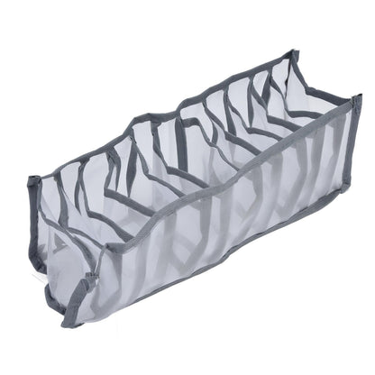 Underwear Organizer Mesh Foldable Breathable Multi Cells Socks Storage Box for Bras Panties11 Cells V1294-YM0523-3117210201812