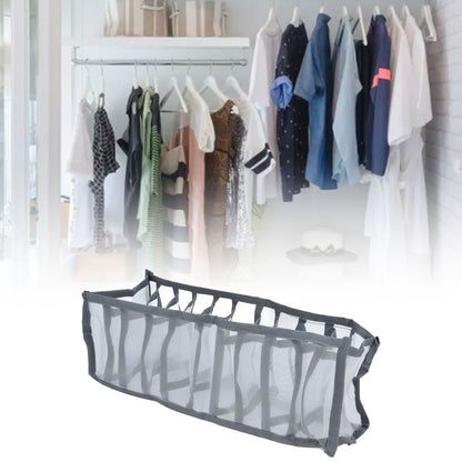 Underwear Organizer Mesh Foldable Breathable Multi Cells Socks Storage Box for Bras Panties11 Cells V1294-YM0523-3117210201812