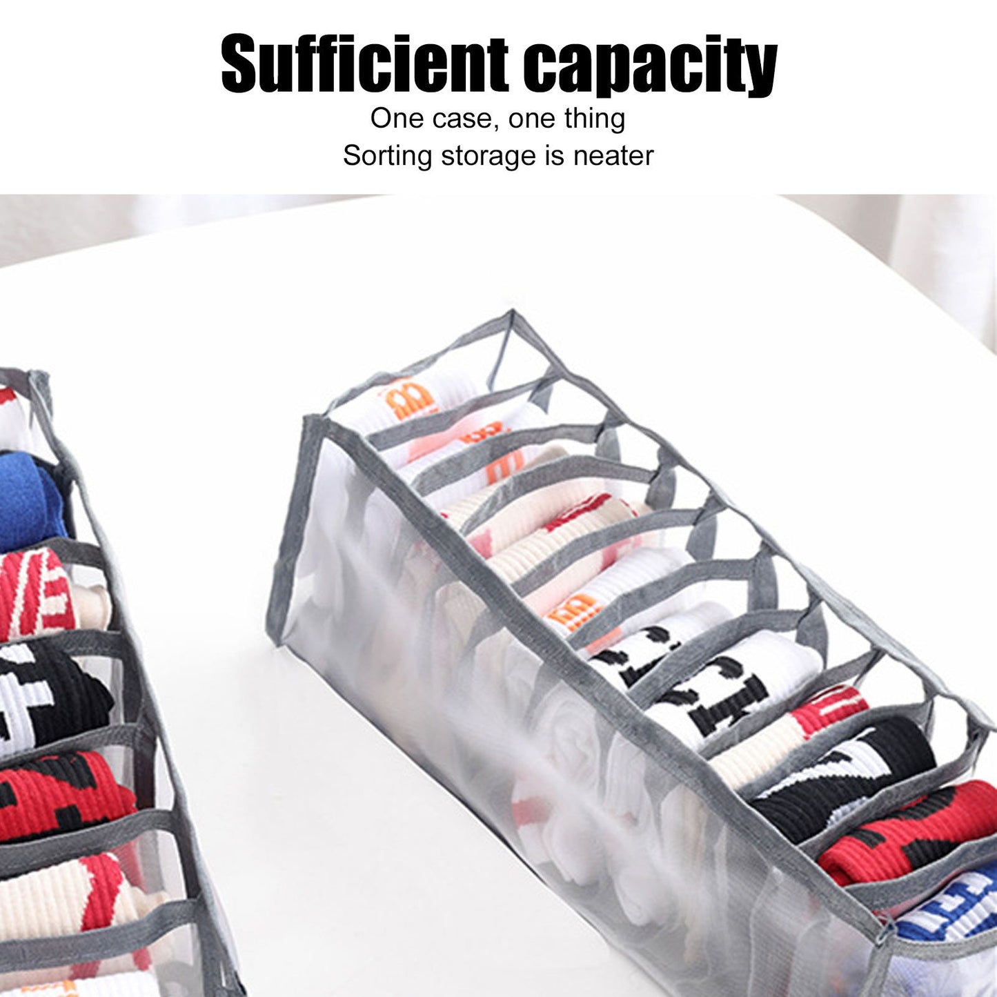 Underwear Organizer Mesh Foldable Breathable Multi Cells Socks Storage Box for Bras Panties11 Cells V1294-YM0523-3117210201812