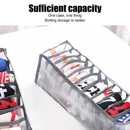 Underwear Organizer Mesh Foldable Breathable Multi Cells Socks Storage Box for Bras Panties11 Cells V1294-YM0523-3117210201812