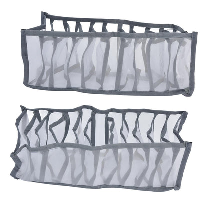 Underwear Organizer Mesh Foldable Breathable Multi Cells Socks Storage Box for Bras Panties11 Cells V1294-YM0523-3117210201812