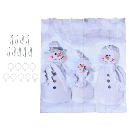Christmas Curtain Personalized 3D Digital Printing Window Drapes Shower Curtain Blackout Waterproof V1294-YM0523-3117210202811