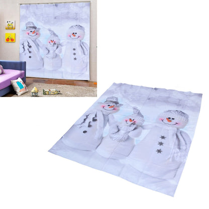Christmas Curtain Personalized 3D Digital Printing Window Drapes Shower Curtain Blackout Waterproof V1294-YM0523-3117210202811
