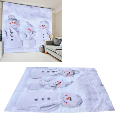 Christmas Curtain Personalized 3D Digital Printing Window Drapes Shower Curtain Blackout Waterproof V1294-YM0523-3117210202811