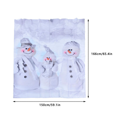 Christmas Curtain Personalized 3D Digital Printing Window Drapes Shower Curtain Blackout Waterproof V1294-YM0523-3117210202811