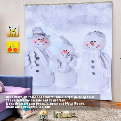 Christmas Curtain Personalized 3D Digital Printing Window Drapes Shower Curtain Blackout Waterproof V1294-YM0523-3117210202811