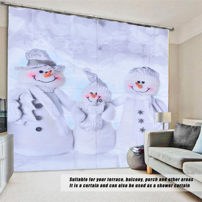 Christmas Curtain Personalized 3D Digital Printing Window Drapes Shower Curtain Blackout Waterproof V1294-YM0523-3117210202811
