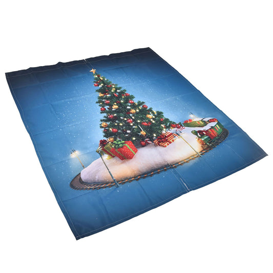 Christmas 3D Digital Printing Curtains House Decor Shading Curtains with Christmas Tree for Living Room V1294-YM0523-3117210203111