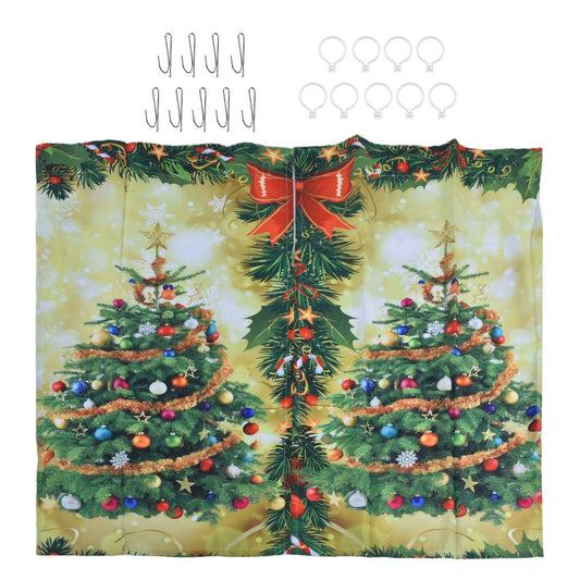 Blackout Curtains 3D Printing Waterproof Fashionable Decorative Cloth Christmas Curtain for Porch V1294-YM0523-3117210203511