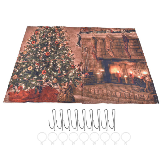 Christmas Curtains Decorative Blackout 3D Colorful Pattern Window Curtains for Bedroom Living Room V1294-YM0523-3117210203612