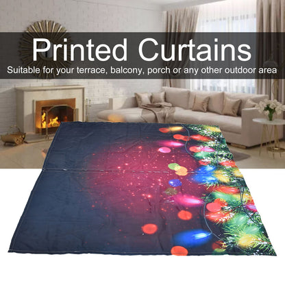 3D Digital Printing Curtains Personalized Christmas Printing 90g Waterproof Cloth Blackout Curtains170x200cm V1294-YM0523-3117210203712