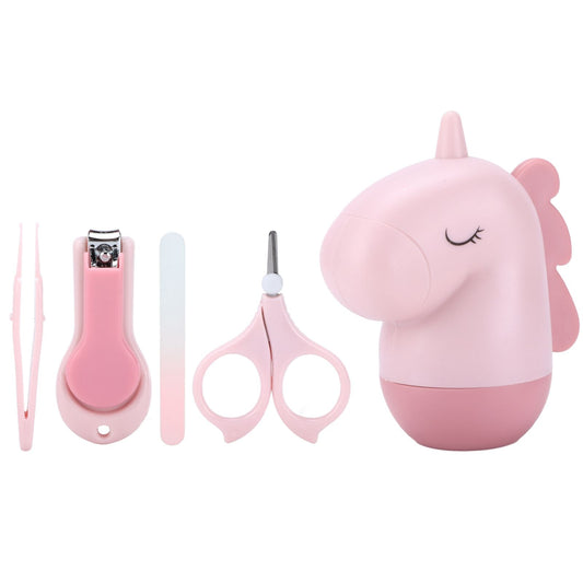 Nail Clippers Kit Cartoon Shape Stainless Steel Baby Nail Trimmer with Tweezers Nail File Storage Box for V1294-YM0523-3117210204012