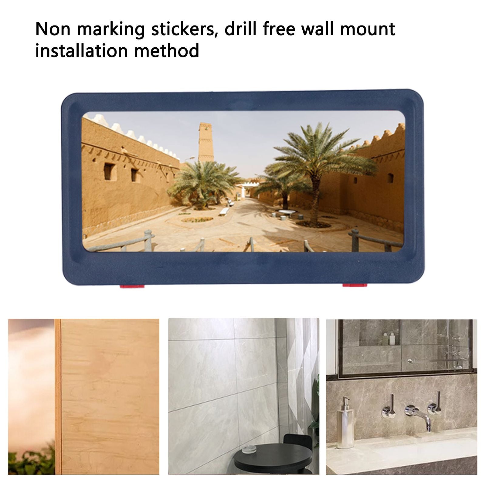 Shower Phone Tablet Holder Waterproof Touch Screen Wall Mount Storage Box Shower Case for Home BathroomBlue V1294-YM0523-3117210205512