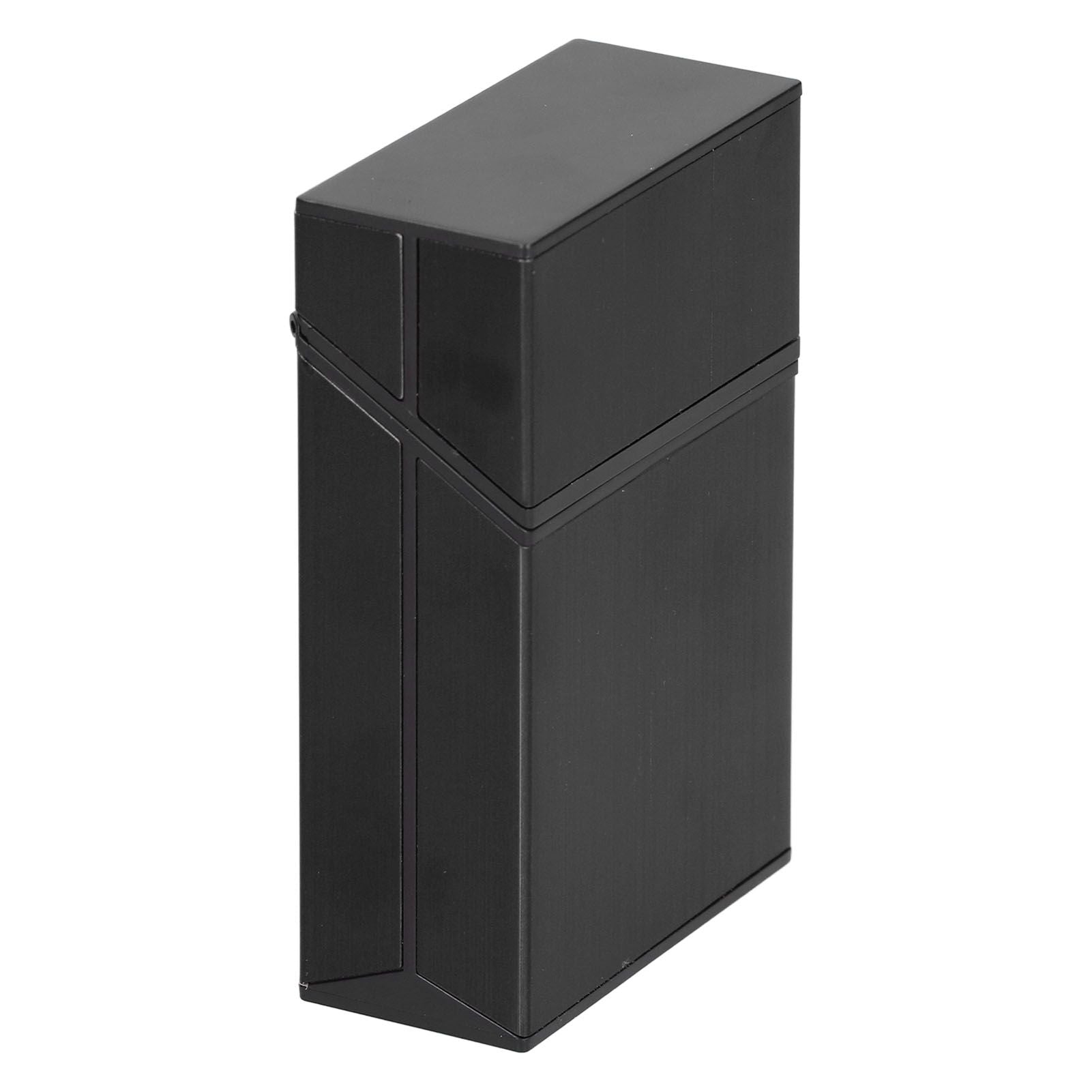 Cigarette Case Aluminium Alloy Fashionable Glossy Exquisite Texture Cigarette HolderBlack V1294-YM0523-3117210205911