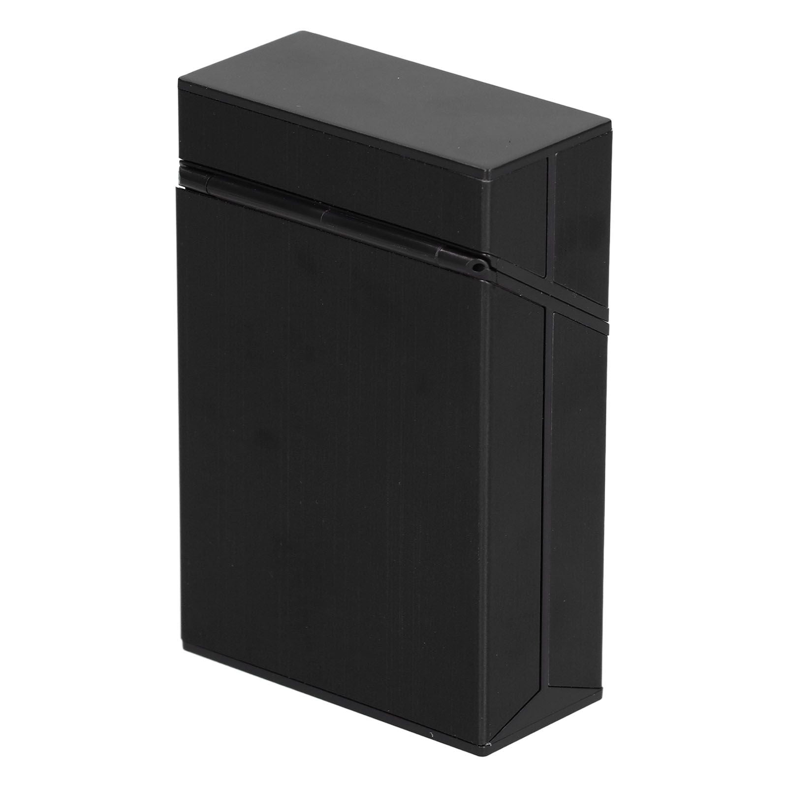 Cigarette Case Aluminium Alloy Fashionable Glossy Exquisite Texture Cigarette HolderBlack V1294-YM0523-3117210205911