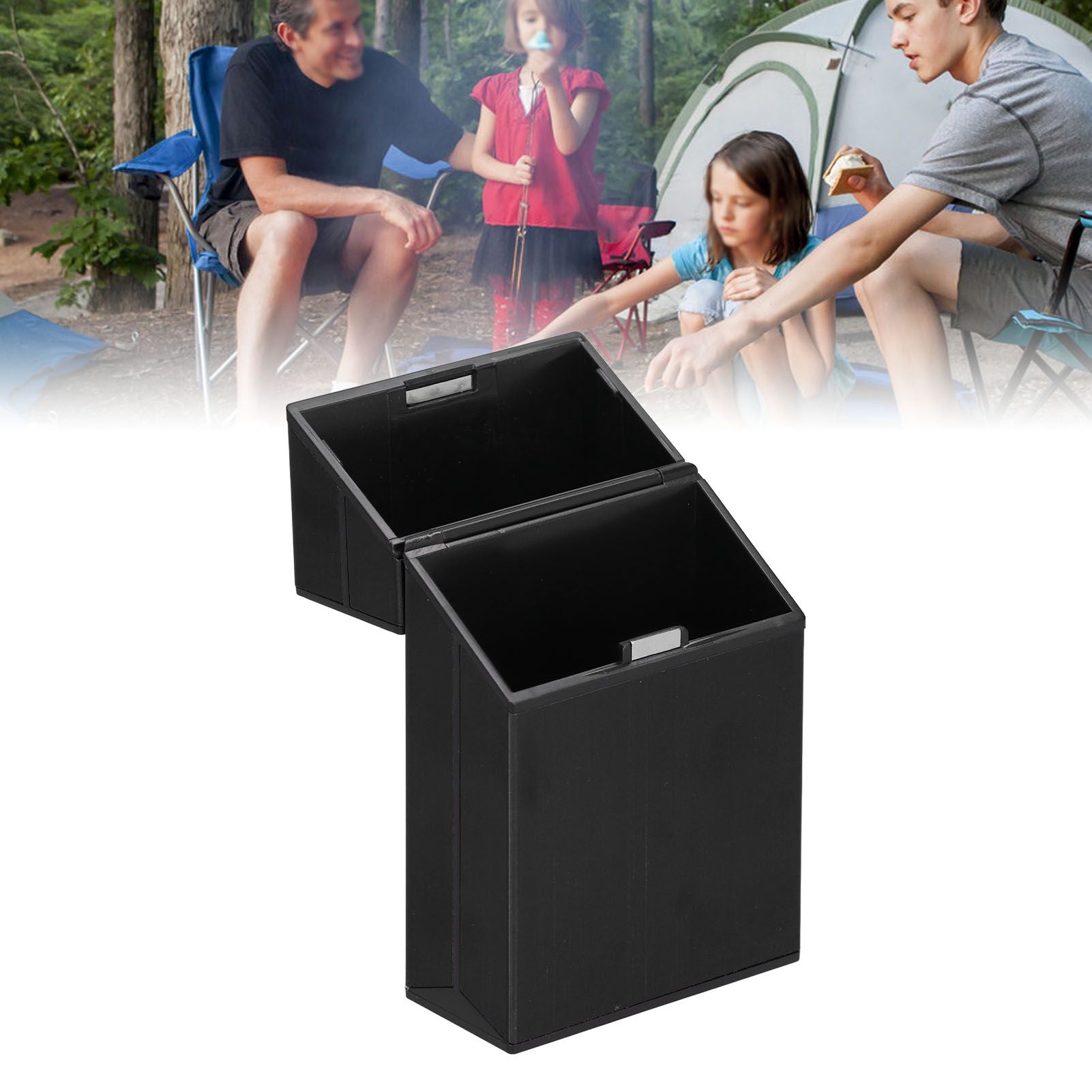Cigarette Case Aluminium Alloy Fashionable Glossy Exquisite Texture Cigarette HolderBlack V1294-YM0523-3117210205911