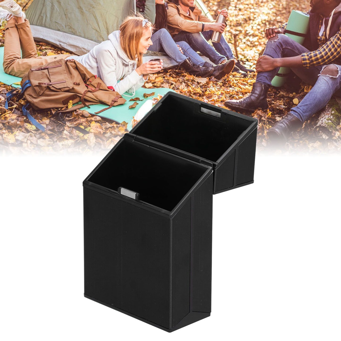 Cigarette Case Aluminium Alloy Fashionable Glossy Exquisite Texture Cigarette HolderBlack V1294-YM0523-3117210205911