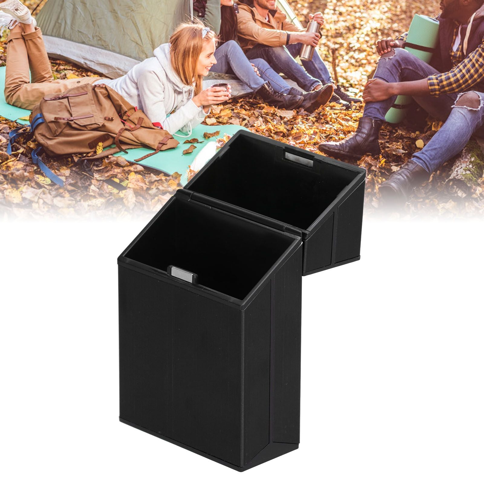 Cigarette Case Aluminium Alloy Fashionable Glossy Exquisite Texture Cigarette HolderBlack V1294-YM0523-3117210205911