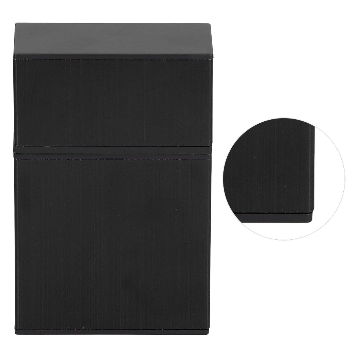 Cigarette Case Aluminium Alloy Fashionable Glossy Exquisite Texture Cigarette HolderBlack V1294-YM0523-3117210205911