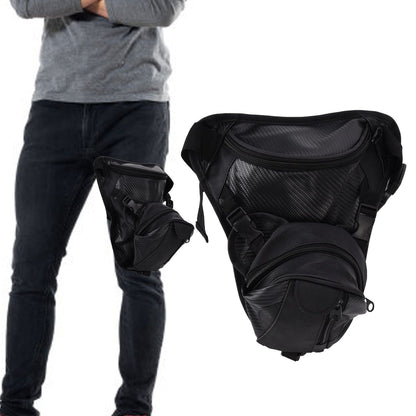 Men Leather Thigh Bag Multifunctional Drop Leg Bag Thigh Satchel for Bicycle Travel Hiking V1294-YM0523-3117210206211