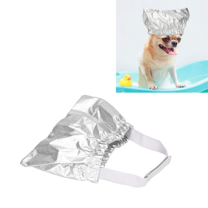 Cat Bathing Hat Waterproof Anti Ear Adjustable Breathable Polyester Pet Shower Hat for DogsSilver M V1294-YM0523-3117210206411