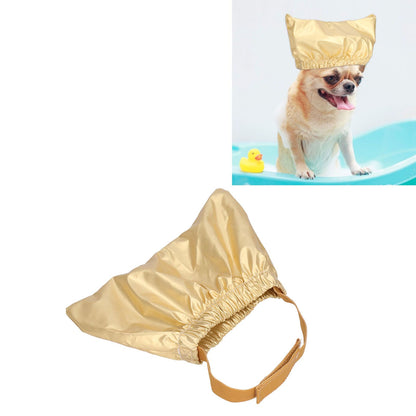 Cat Bathing Hat Waterproof Anti Ear Adjustable Breathable Polyester Pet Shower Hat for DogsGold M V1294-YM0523-3117210206412