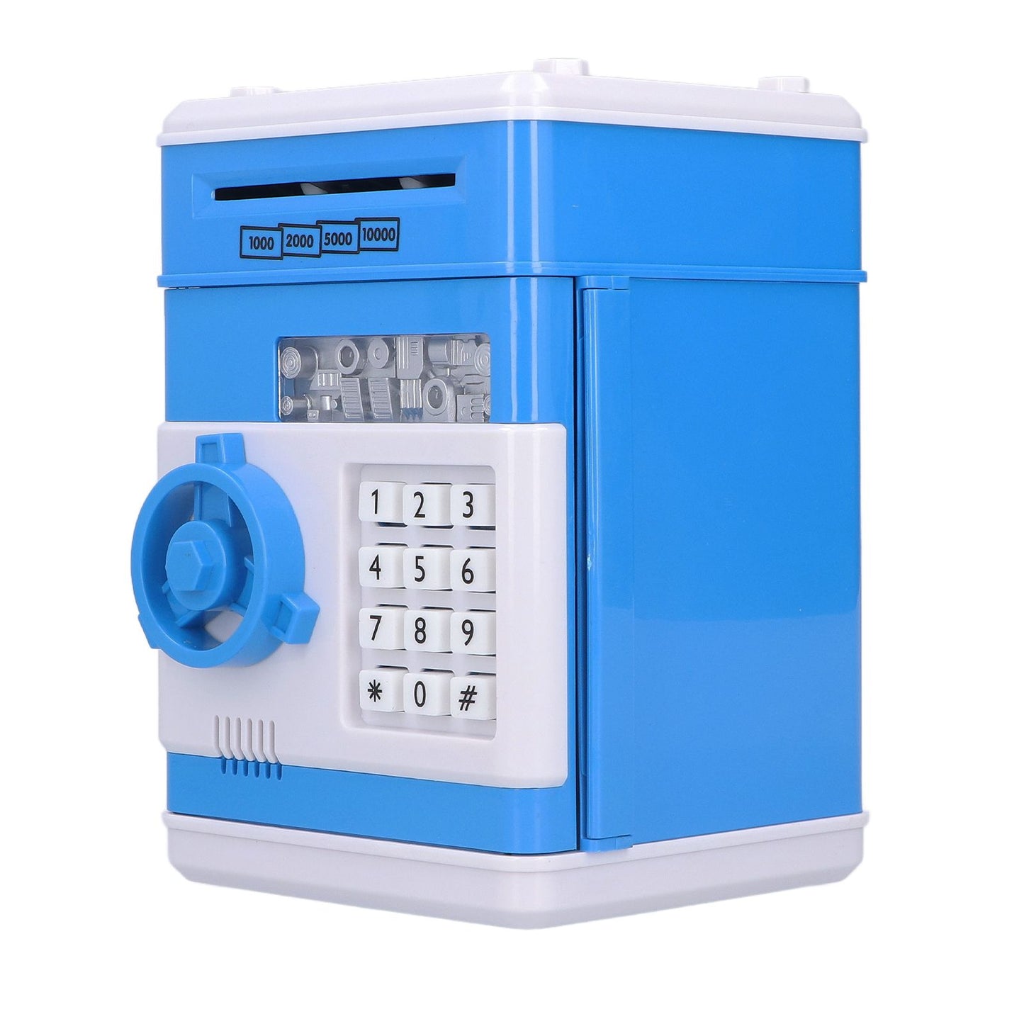 Electronic Money Saving Box ATM Password Cash Money Bank Security Lock Box for Children KidBlue V1294-YM0523-3117210207211
