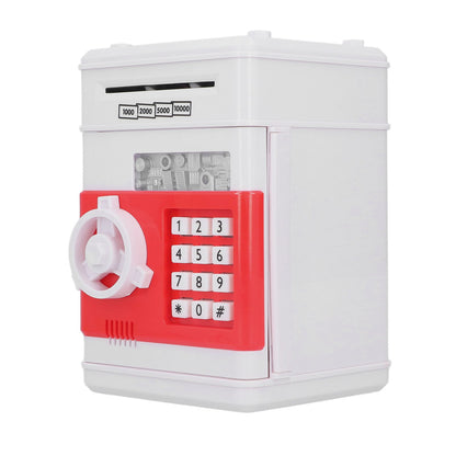 Electronic Money Saving Box ATM Password Cash Money Bank Security Lock Box for Children KidRed V1294-YM0523-3117210207212