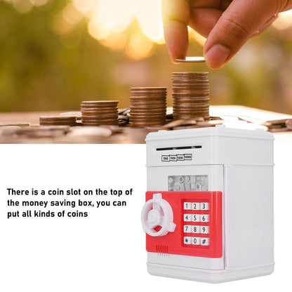Electronic Money Saving Box ATM Password Cash Money Bank Security Lock Box for Children KidRed V1294-YM0523-3117210207212