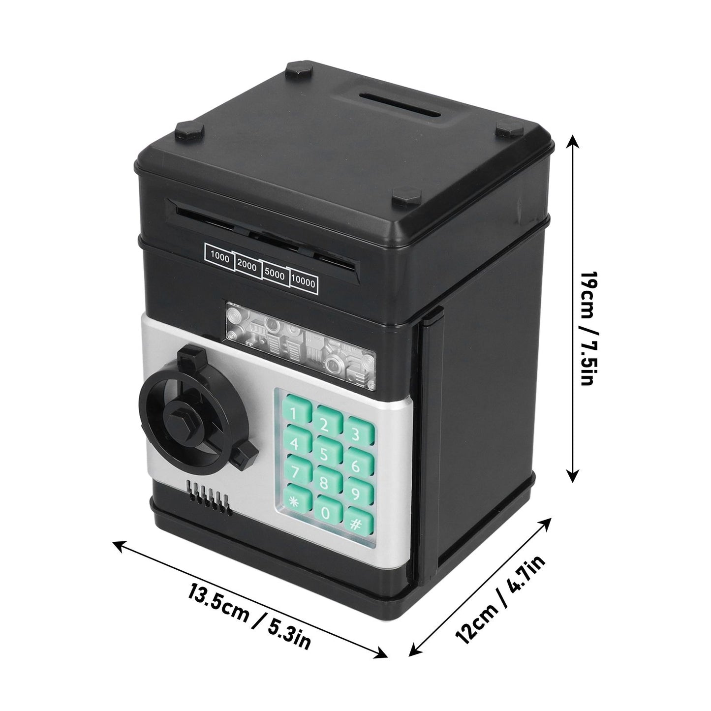 Electronic ATM Saving Box Cash Coins Save Banks Piggy Bank Can Auto Scroll Paper Money V1294-YM0523-3117210207311
