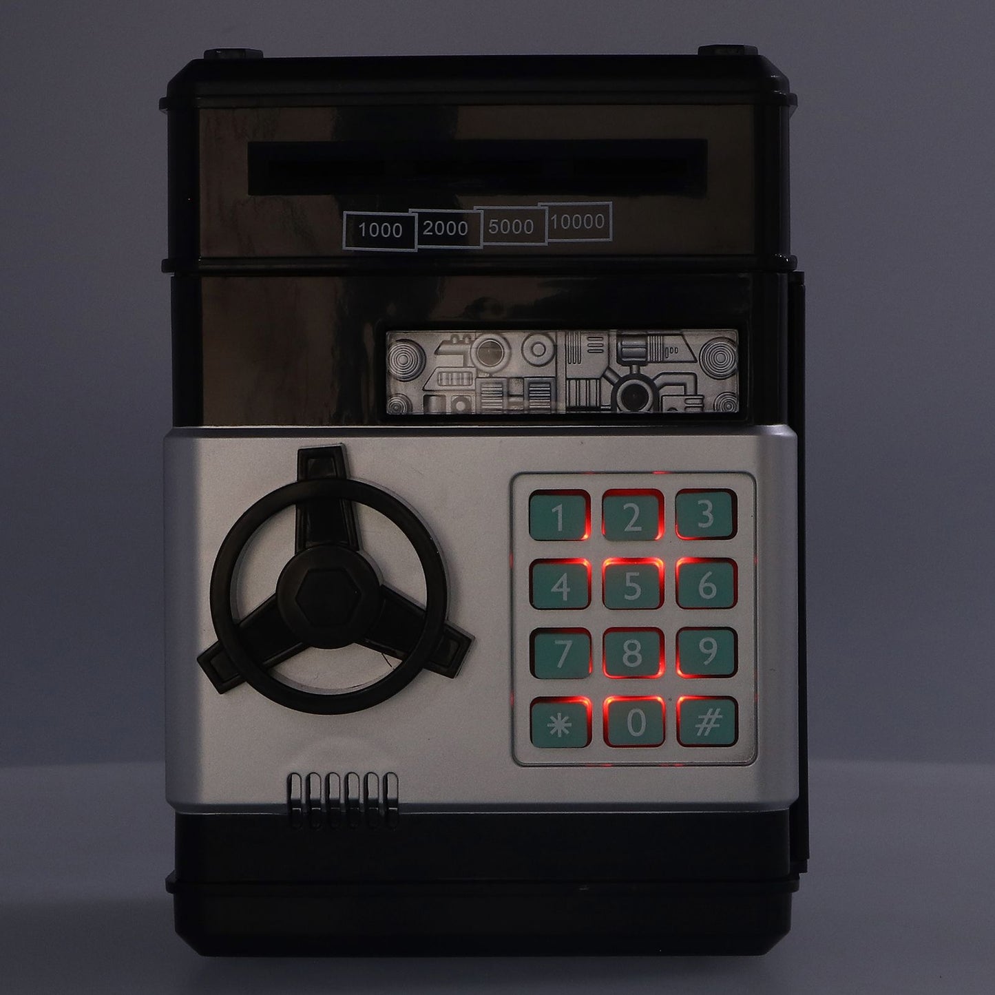Electronic ATM Saving Box Cash Coins Save Banks Piggy Bank Can Auto Scroll Paper Money V1294-YM0523-3117210207311