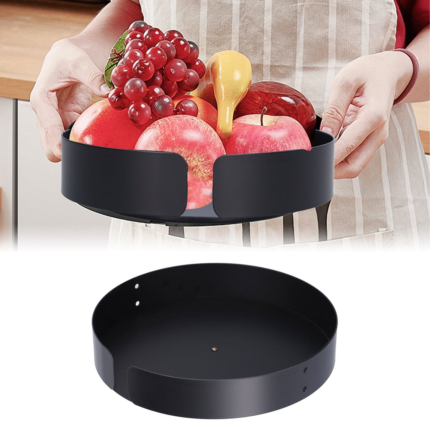Turntable Organizer 360 degrees Rotatable Safe Reliable Small Compact Stainless Steel Storage Rack for V1294-YM0523-3117210208611