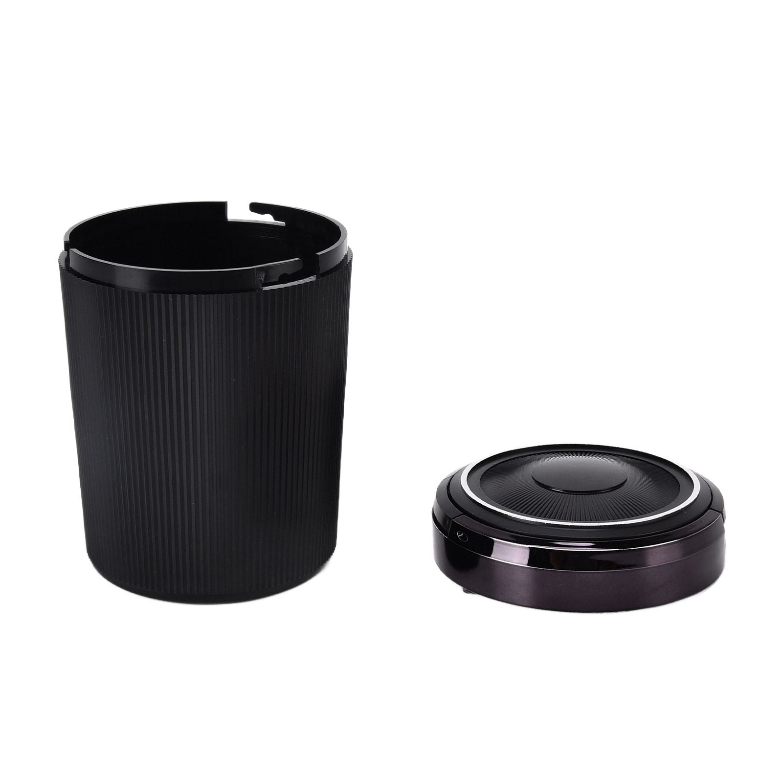 LED Car Ashtray with Lid 3W Portable Automobile Ashtray Car Cigarette Ashtray for Home OfficeBlack V1294-YM0523-3117210209211