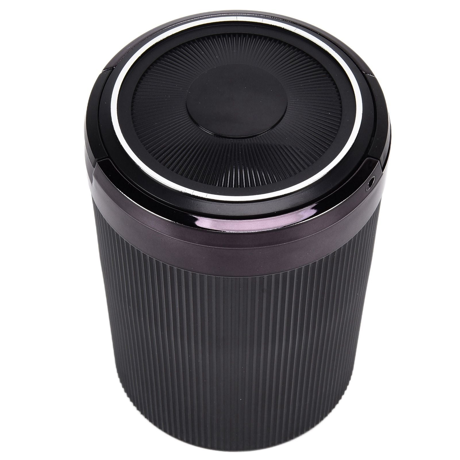 LED Car Ashtray with Lid 3W Portable Automobile Ashtray Car Cigarette Ashtray for Home OfficeBlack V1294-YM0523-3117210209211