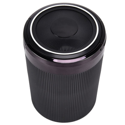 LED Car Ashtray with Lid 3W Portable Automobile Ashtray Car Cigarette Ashtray for Home OfficeBlack V1294-YM0523-3117210209211