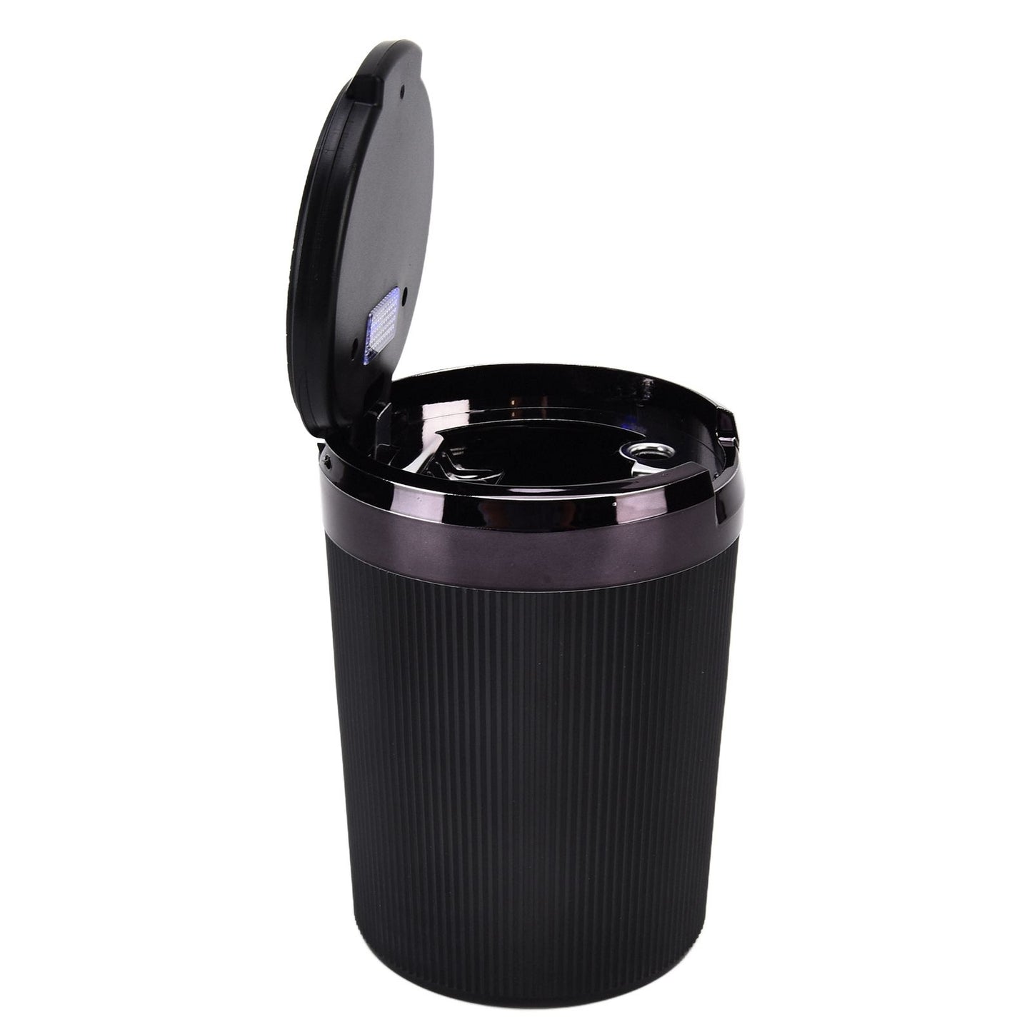 LED Car Ashtray with Lid 3W Portable Automobile Ashtray Car Cigarette Ashtray for Home OfficeBlack V1294-YM0523-3117210209211