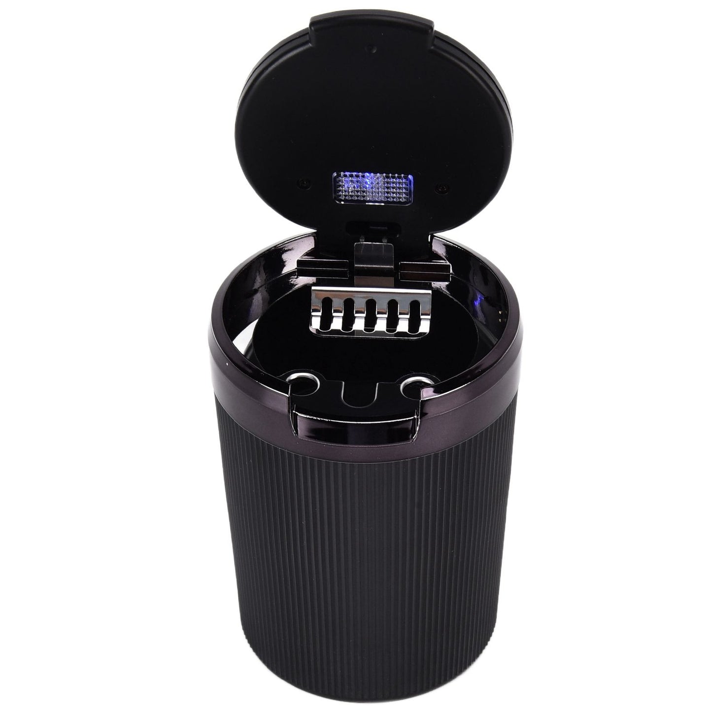 LED Car Ashtray with Lid 3W Portable Automobile Ashtray Car Cigarette Ashtray for Home OfficeBlack V1294-YM0523-3117210209211