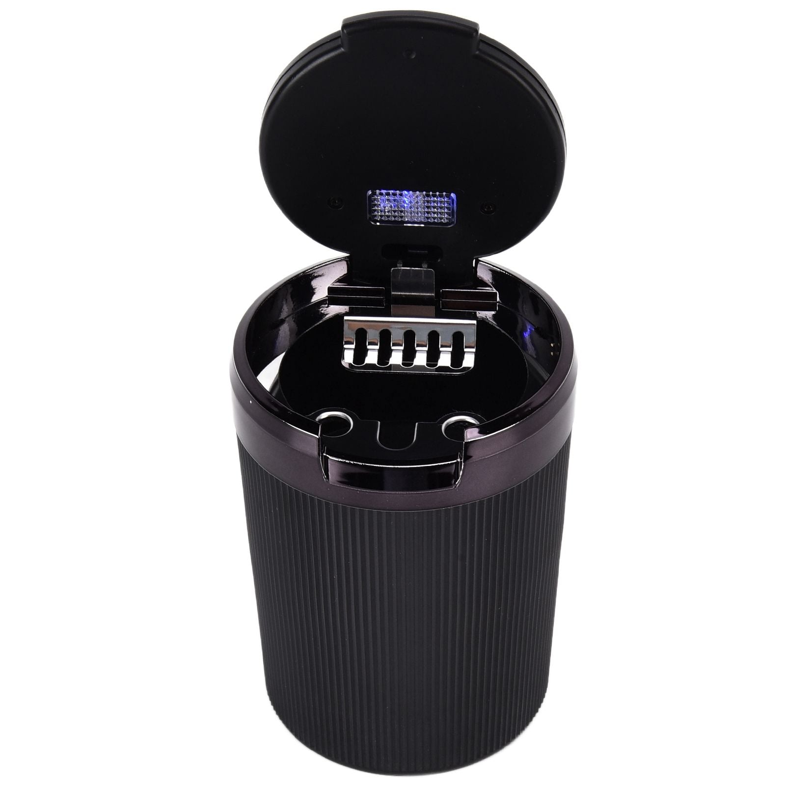 LED Car Ashtray with Lid 3W Portable Automobile Ashtray Car Cigarette Ashtray for Home OfficeBlack V1294-YM0523-3117210209211