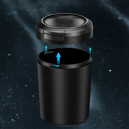 LED Car Ashtray with Lid 3W Portable Automobile Ashtray Car Cigarette Ashtray for Home OfficeBlack V1294-YM0523-3117210209211