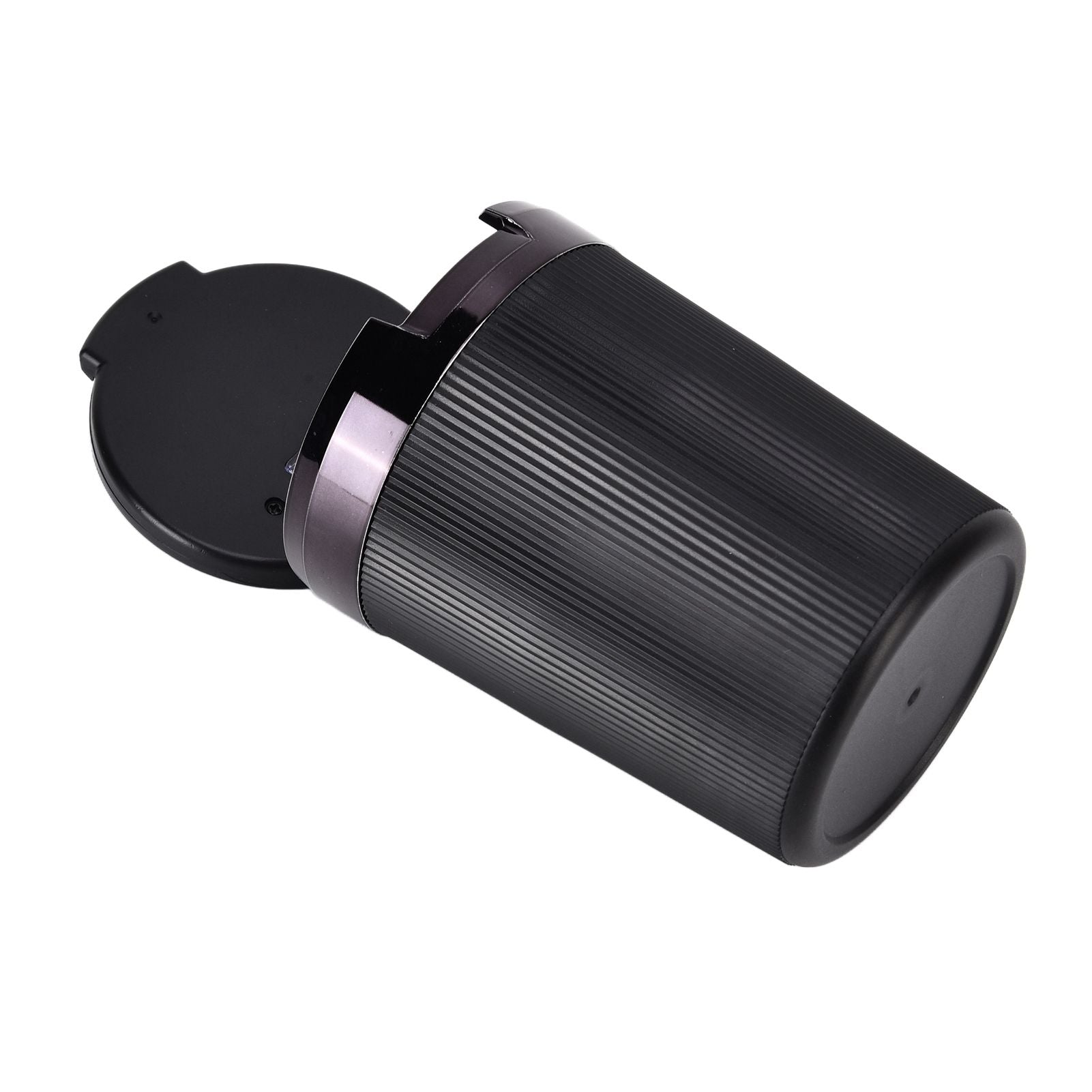 LED Car Ashtray with Lid 3W Portable Automobile Ashtray Car Cigarette Ashtray for Home OfficeBlack V1294-YM0523-3117210209211